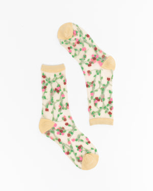 Ditsy Floral Sheer Ankle Sock