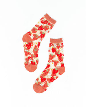 Sock Candy strawberry socks sheer socks