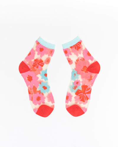 Sock Candy Floral socks fashion socks womens see through socks 